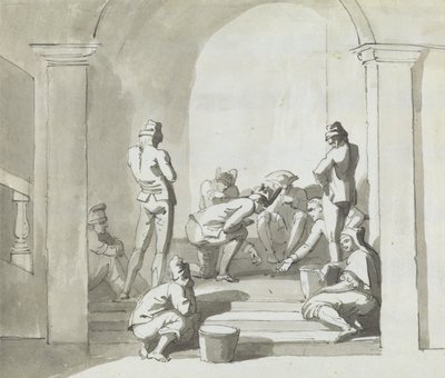 Playing at Dice, Trepani by Henry Tresham